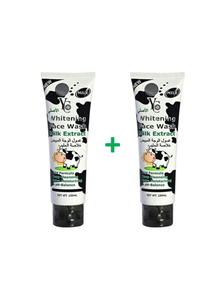 YC 2-Piece Milk Whitening Face Wash 100ml - Image 1